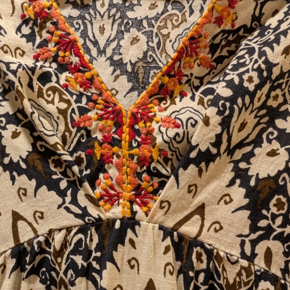 Zara Cotton/Linen Maxi Dress,S - Picture 3 of 9